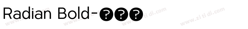 Radian Bold字体转换